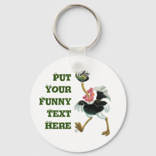 Ostrich Race in the Swamp Key Ring