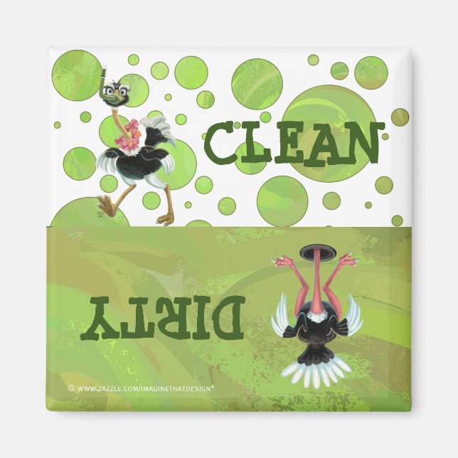 Ostrich Race in the Swamp Magnet (Front)