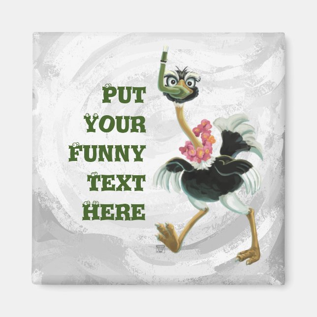 Ostrich Race in the Swamp Magnet (Front)