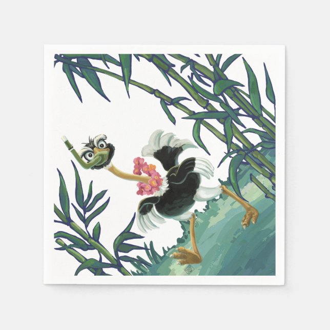 Ostrich Race in the Swamp Napkin (Front)