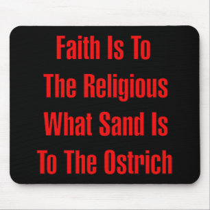 Ostrich Religion Mouse Mat