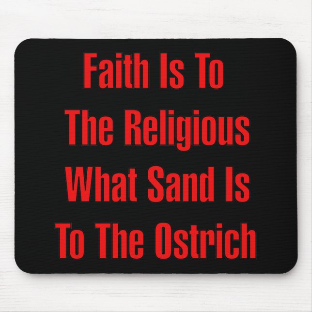 Ostrich Religion Mouse Mat (Front)