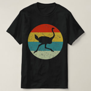ostrich retro vintage  silhouette 70s T-Shirt