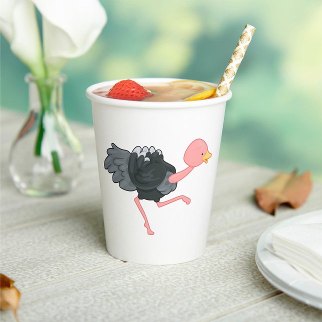 Ostrich Running Paper Cups (Creator Uploaded)