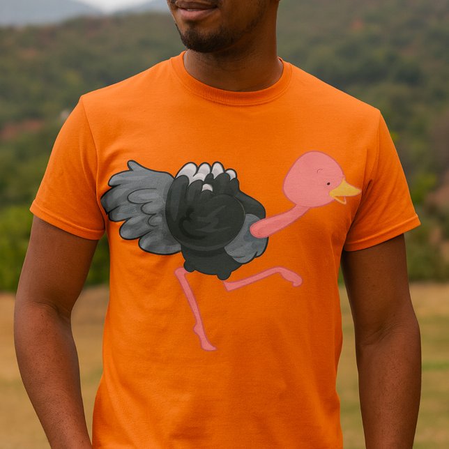 Ostrich Running T-Shirt (Creator Uploaded)
