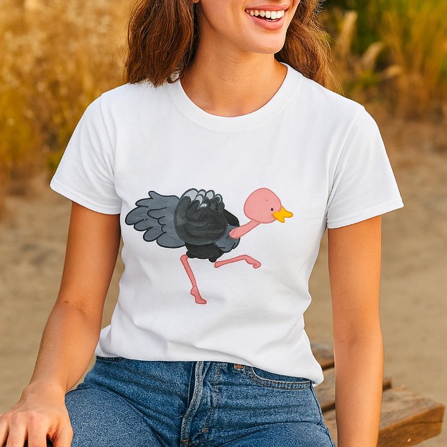 Ostrich Running T-Shirt (Creator Uploaded)