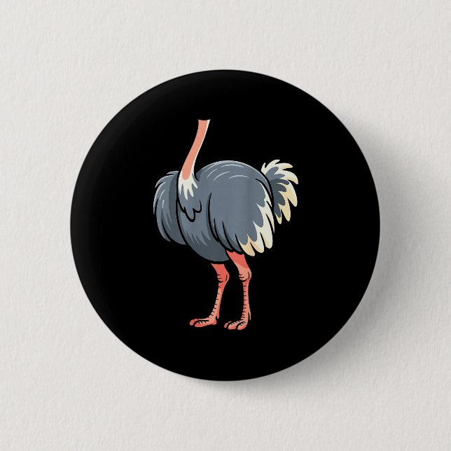 Ostrich Shirt Adult Men Women Kids Body Ostrich Co 6 Cm Round Badge (Front)