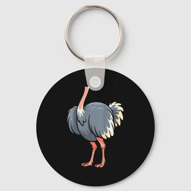 Ostrich Shirt Adult Men Women Kids Body Ostrich Co Key Ring (Front)