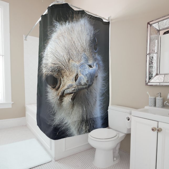 Ostrich Shower Curtain (In Situ)