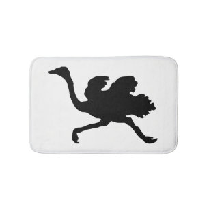Ostrich Silhouette Bath Mat