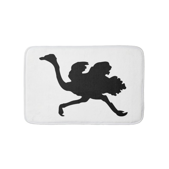 Ostrich Silhouette Bath Mat (Front)