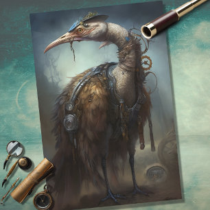 Ostrich Steampunk 2 Decoupage Paper