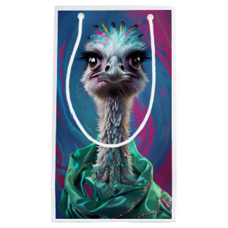 Ostrich themed  small gift bag