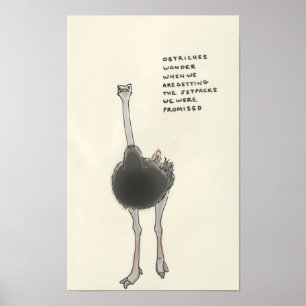 ostrich trivia poster
