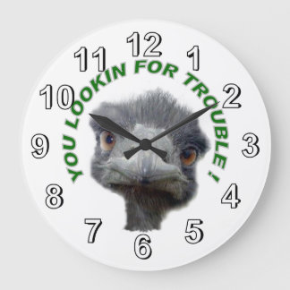 Ostrich trouble large clock