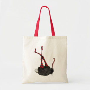 Ostrich with Striped Leggings Tote Bag
