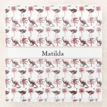 Ostriches and kangaroos, customisable 