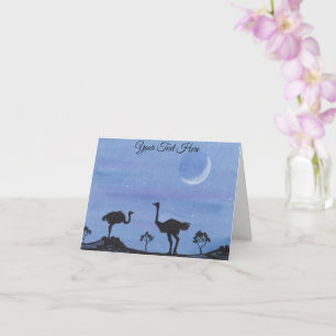 Ostriches Card