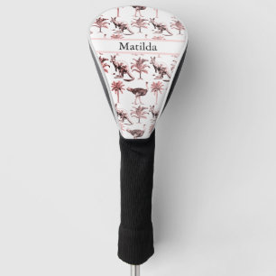 ostriches, kangaroos and palm trees customisable  golf head cover
