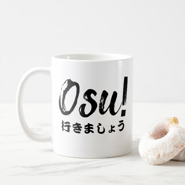 Osu! Let's Go White Custom Coffee Mug (With Donut)