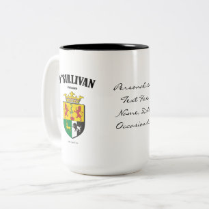 O'Sullivan Family Crest, Translation & Meaning Two-Tone Coffee Mug