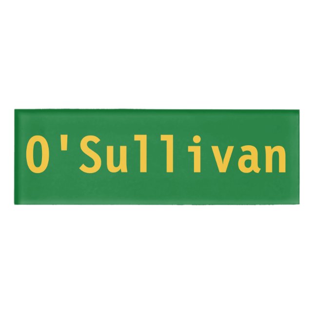 O'Sullivan Name Tag (Front)