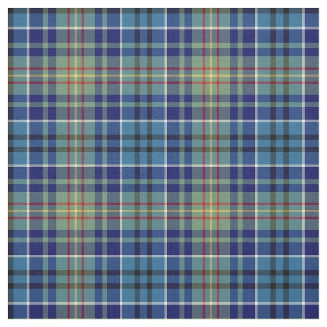 O'Sullivan Tartan Bright Blue Irish Plaid Fabric (Swatch)