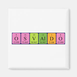 Osvaldo periodic table name magnet
