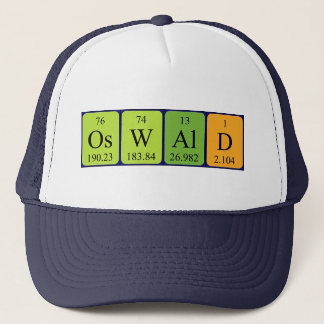 Oswald periodic table name hat (Front)