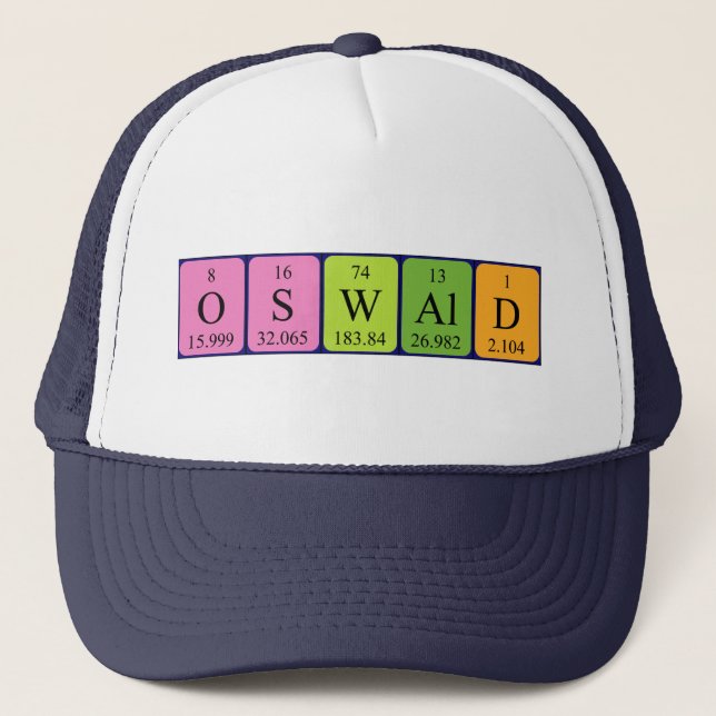 Oswald periodic table name hat (Front)
