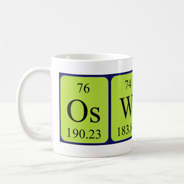 Oswald periodic table name mug (Left)