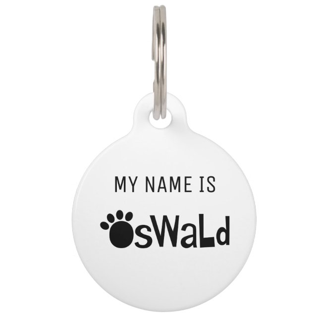 Oswald Pet ID Tag (Front)
