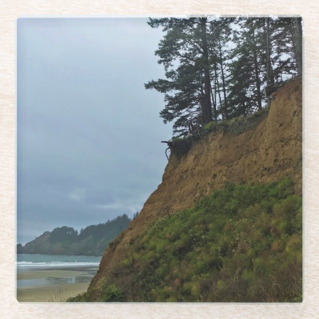 Oswald West State Park, Oregon Coast Glass Coaster (Front)