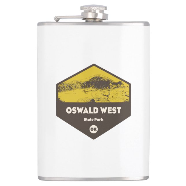 Oswald West State Park Oregon Hip Flask (Front)