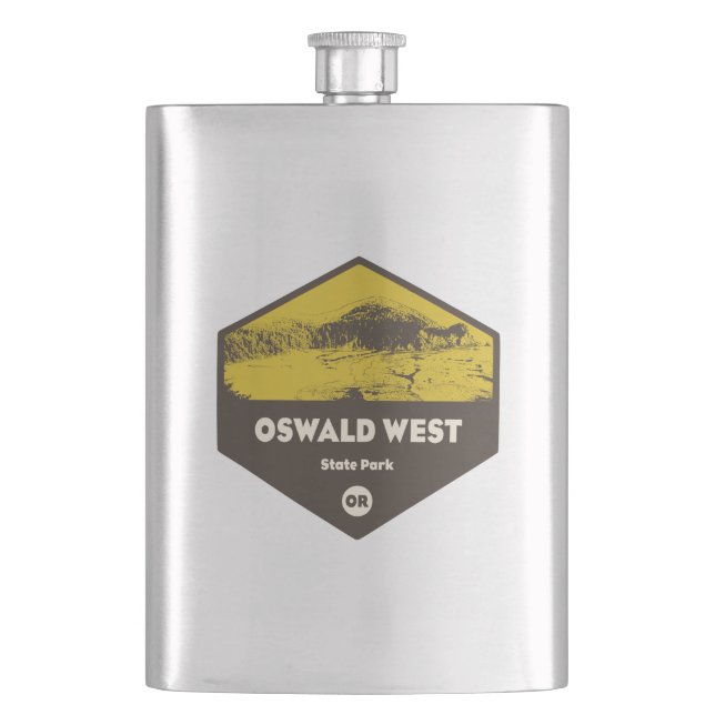 Oswald West State Park Oregon Hip Flask (Front)