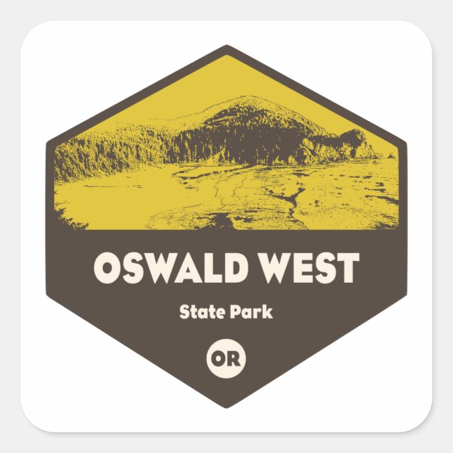 Oswald West State Park Oregon Square Sticker (Front)
