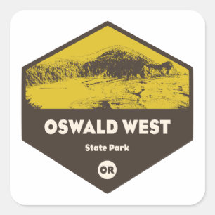 Oswald West State Park Oregon Square Sticker