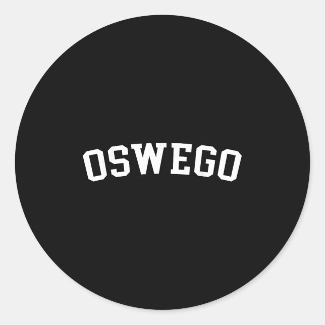 Oswego  classic round sticker (Front)