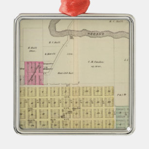 Oswego, Neosho Falls, Havens, and Butler, Kansas Metal Tree Decoration