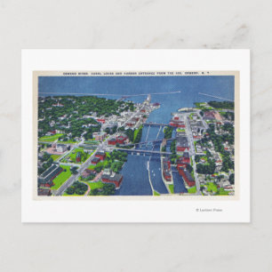 Oswego River, Locks, Harbour Entrance Postcard