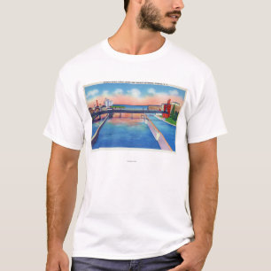 Oswego River View of Canal Locks & Harbour T-Shirt