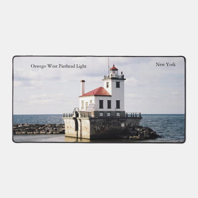 Oswego West Pierhead Light desk mat (Front)