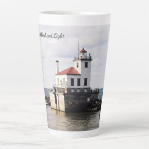 Oswego West Pierhead Light latte mug