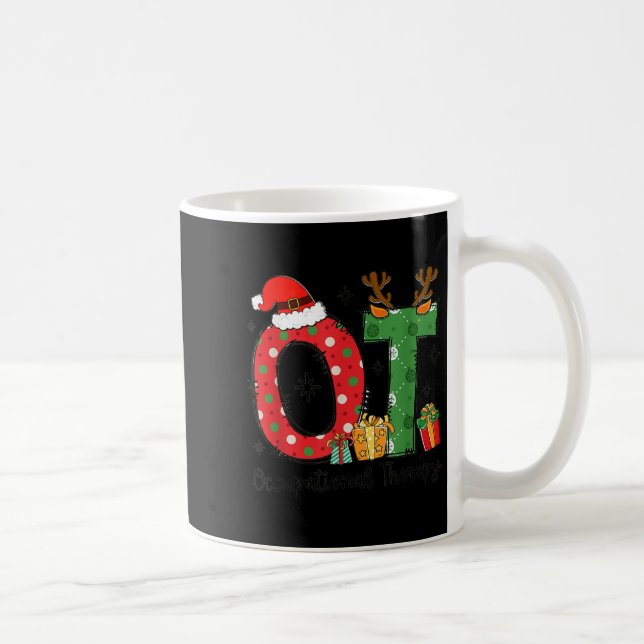 Ot Christmas Occupational Therapy Therast Merry Ot Coffee Mug (Right)