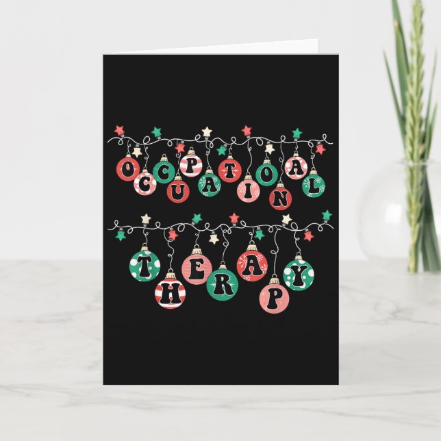 Ot Christmas Occupational Therapy Therast Ot Merry Card (Front)