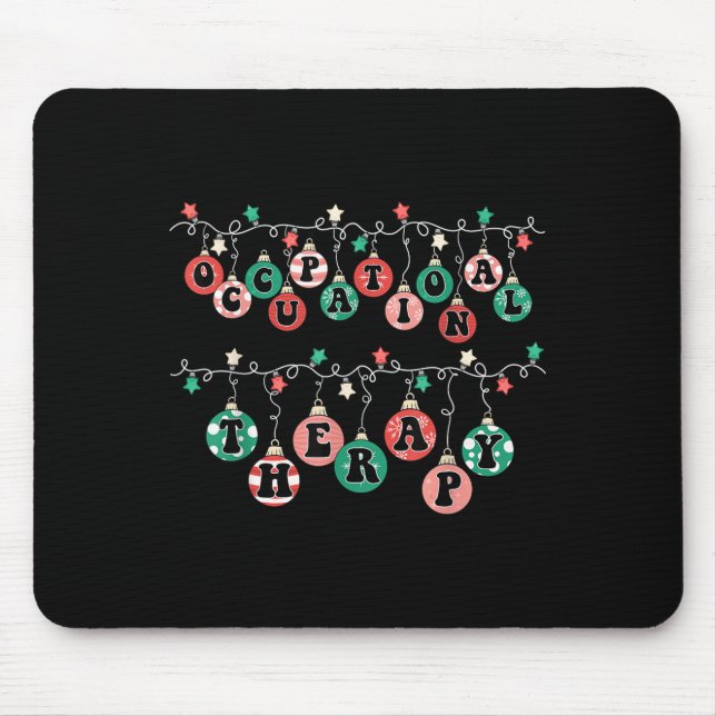 Ot Christmas Occupational Therapy Therast Ot Merry Mouse Mat (Front)