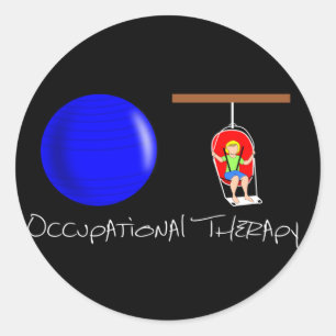 OT Initials Classic Round Sticker