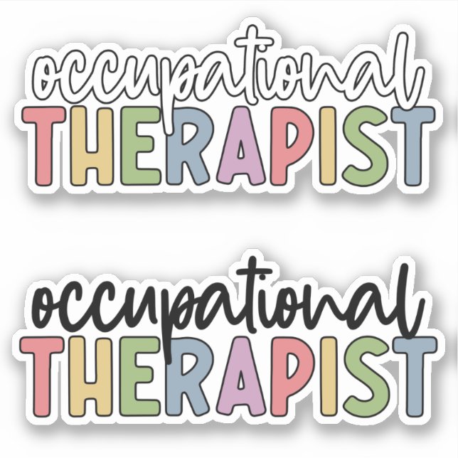 OT Occupational Therapist colourful (Front)