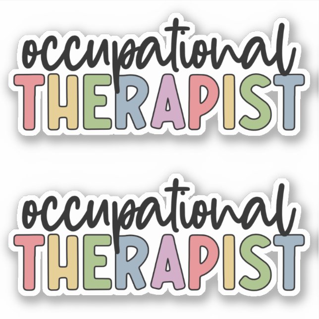 OT Occupational Therapist colourful (Front)