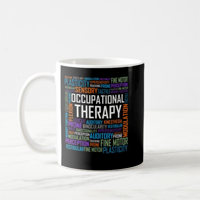 OT Occupational Therapist Therapy Month Gift Coffee Mug (Left)